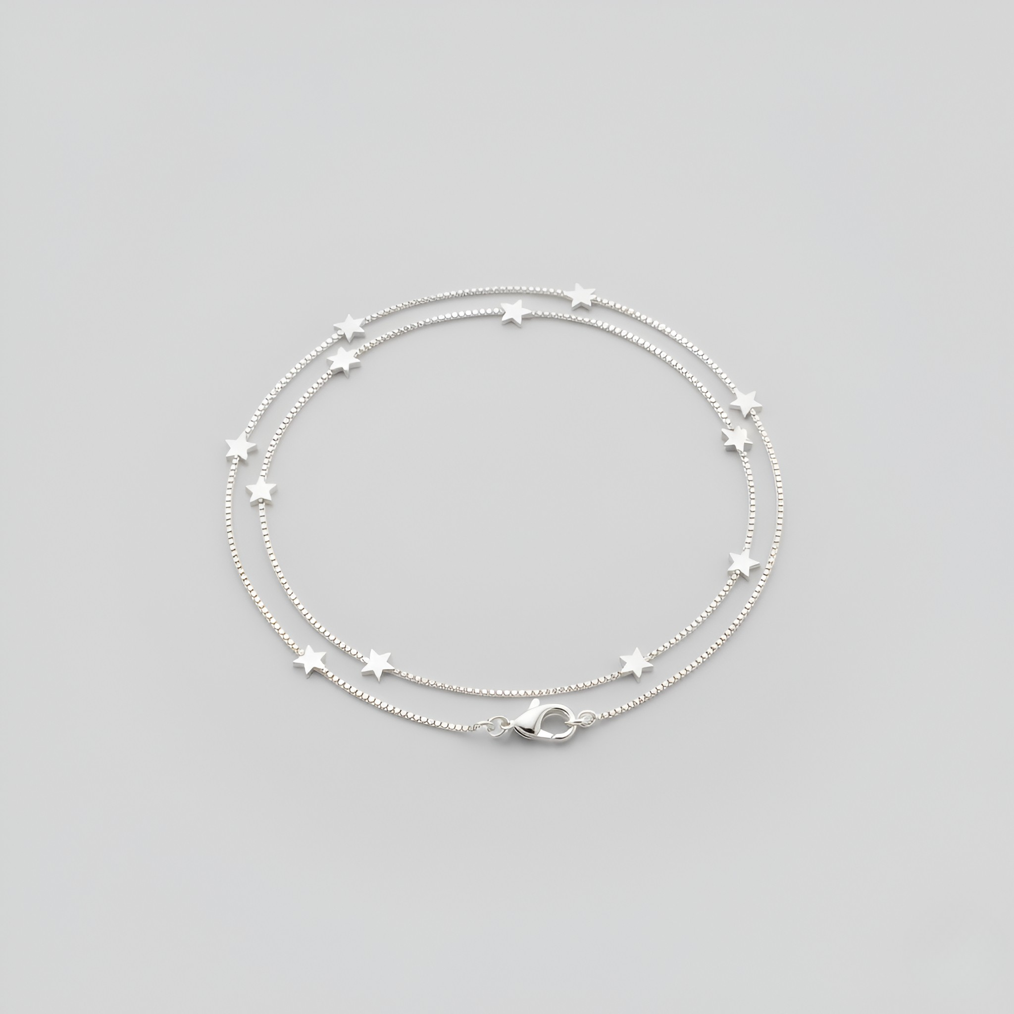 Silver Star Double Bracelet