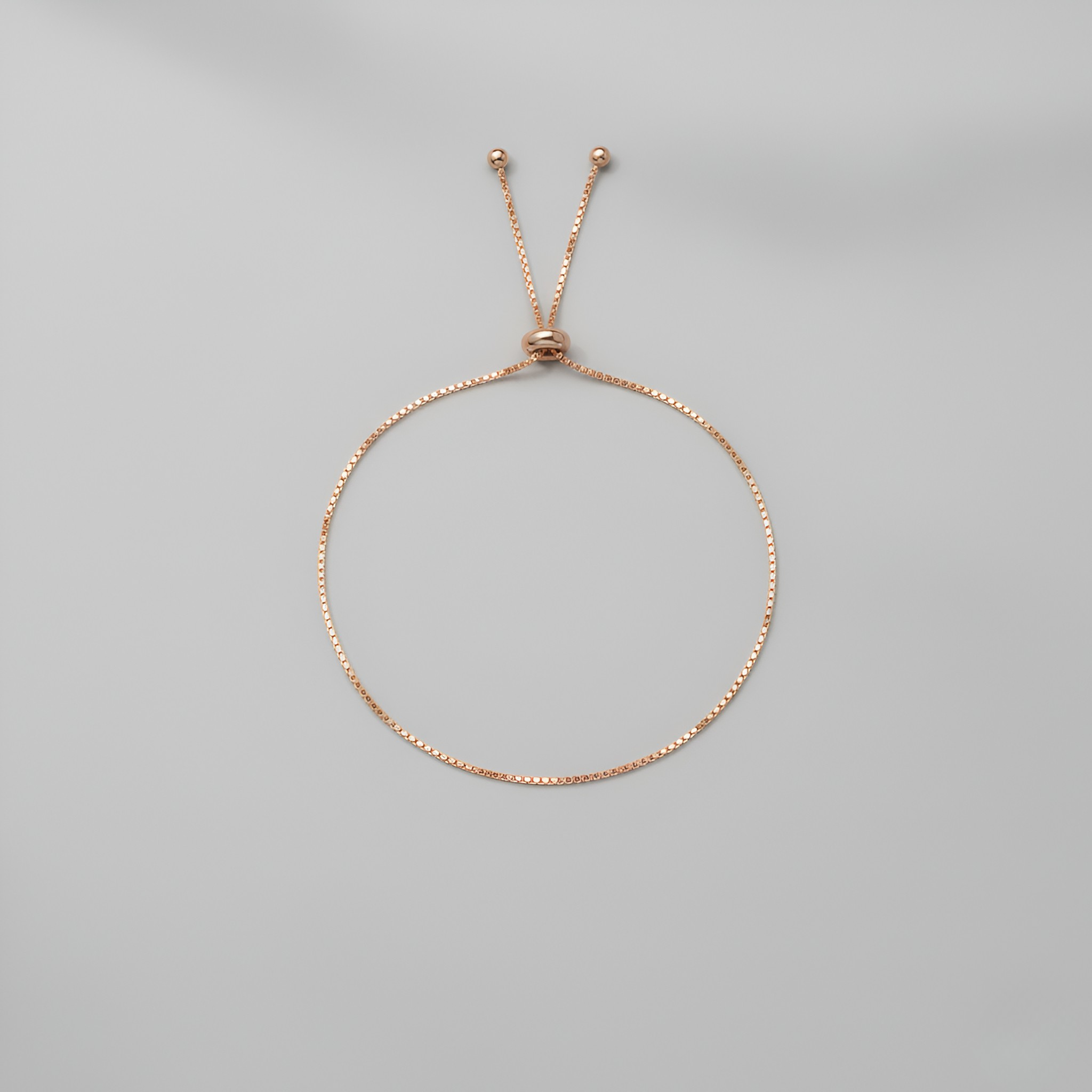 Rose Gold Sliding Clasp Bracelet