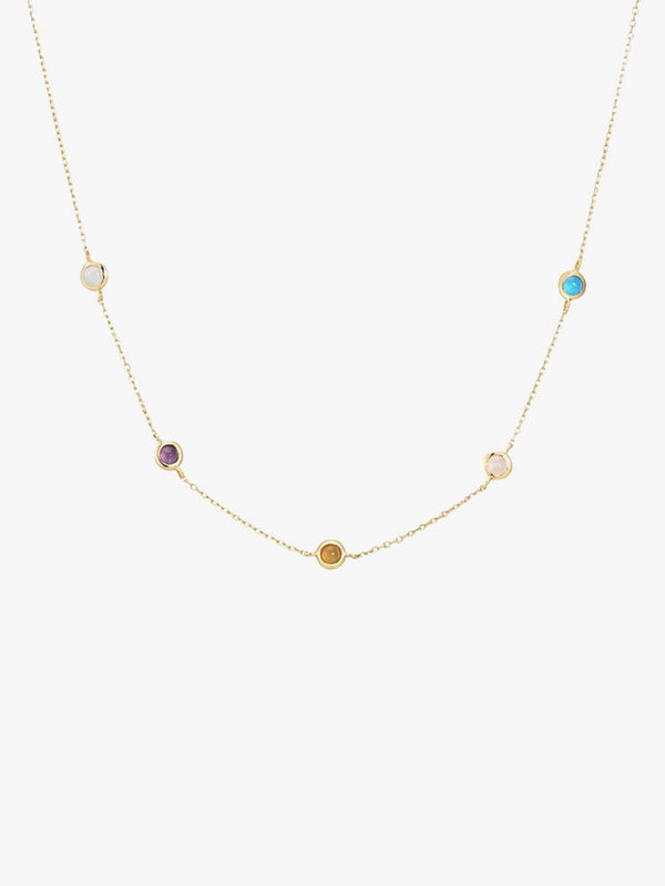 Multi-Stone Dot Necklace