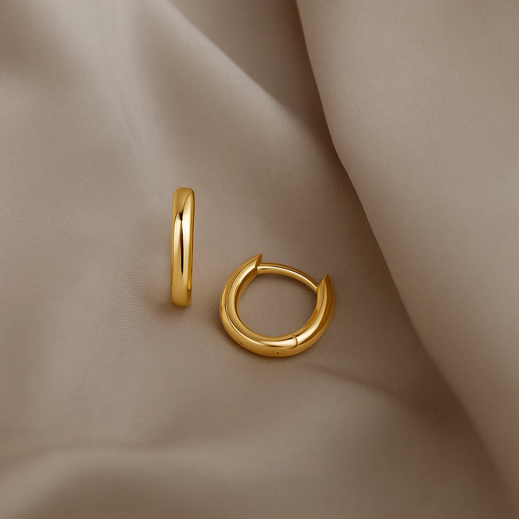 Yellow Gold Oval Earrings