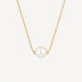 Yellow Pearl Pendant Necklace