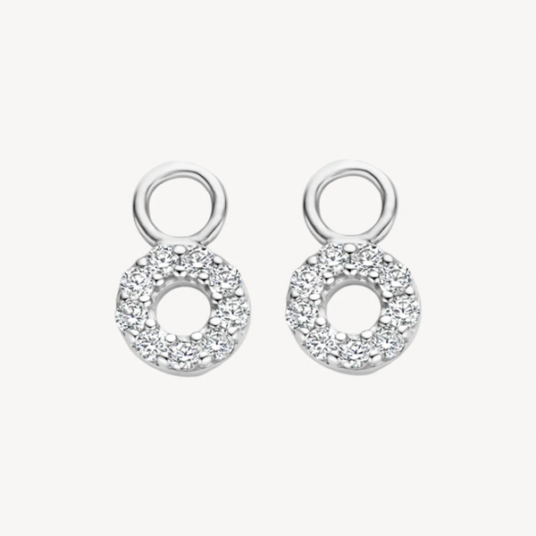 Mini Circle Drop Earrings