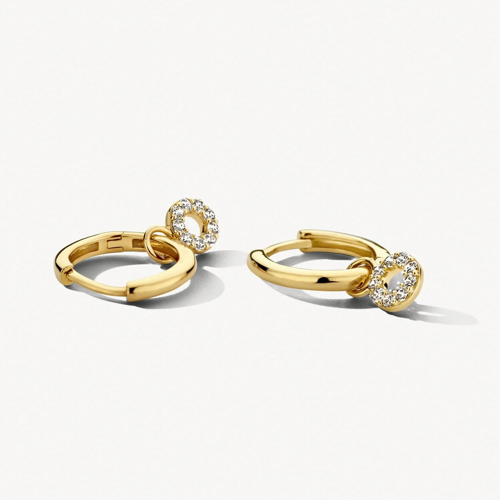 Mini Circle Drop Earrings