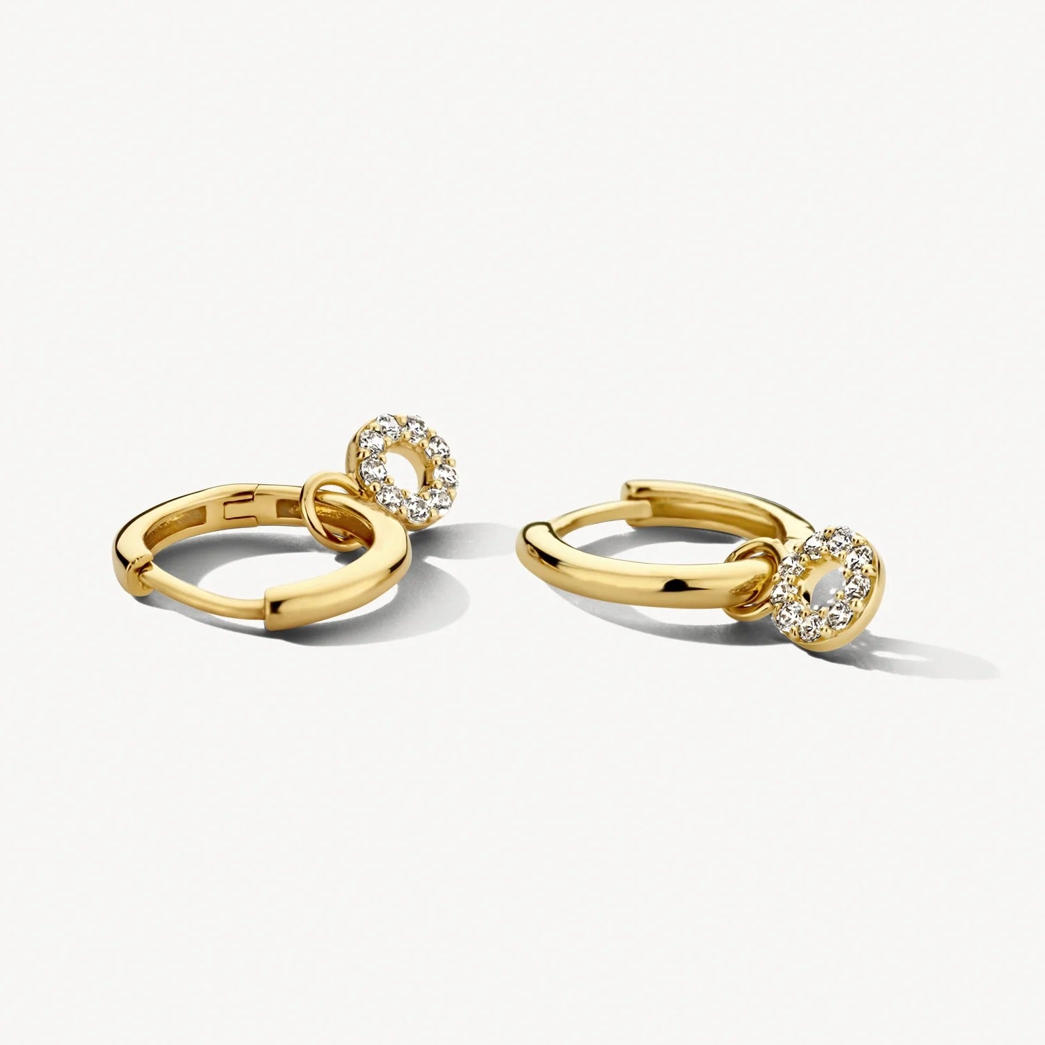 Mini Circle Drop Earrings